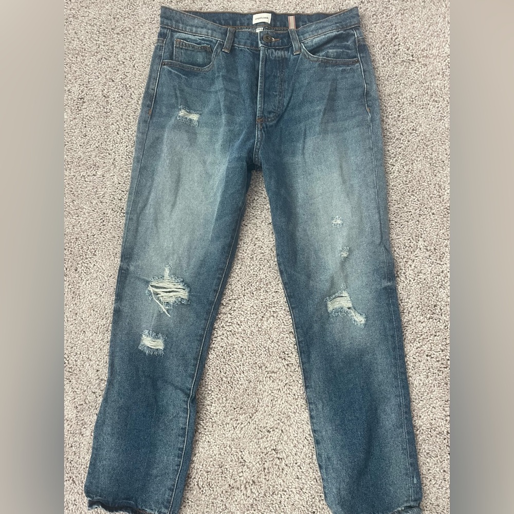 NWOT Sneak Peek Medium Wash Distressed Jeans